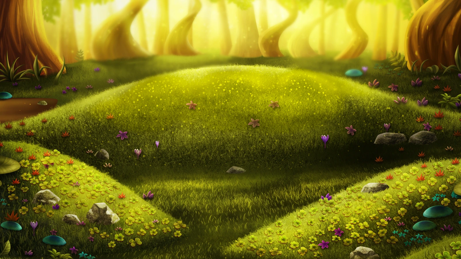 3 Lucky Rainbows slot game background artwork by SpinPlay Games