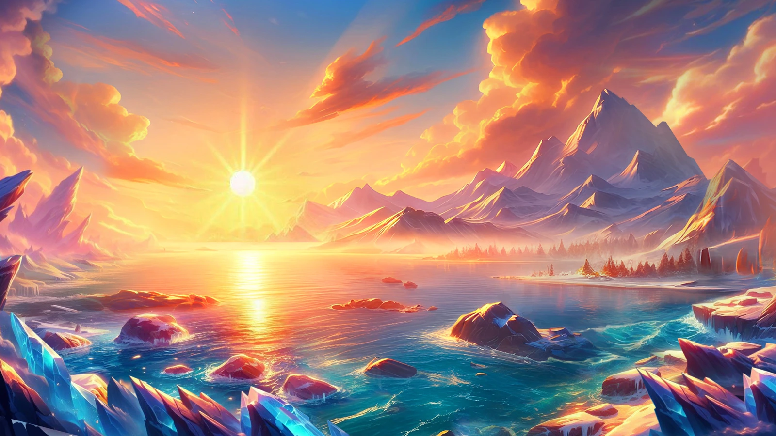 4 Fantastic Vikings Go Fishing slot game background artwork by 4ThePlayer