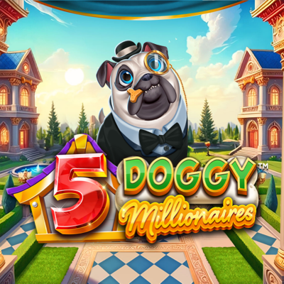 5 Doggy Millionares slot game logo icon by 4ThePlayer