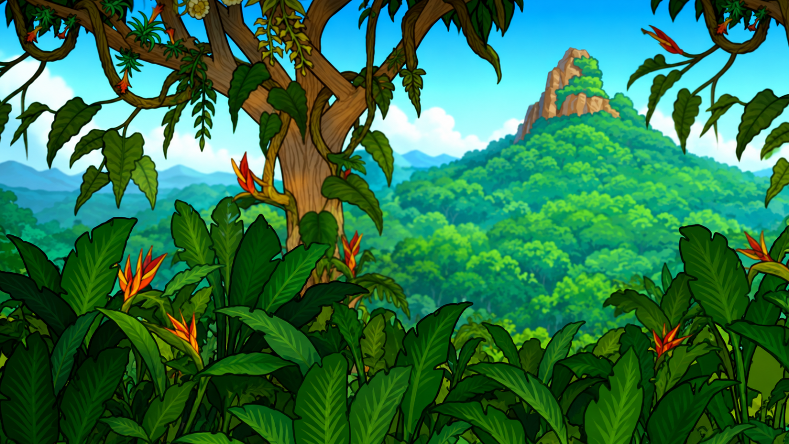 A Flight of Fortune slot game background artwork by Crazy Tooth Studio