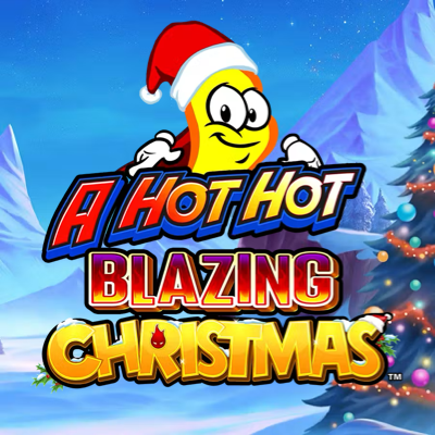 A Hot Hot Blazing Christmas slot game logo icon by Light & Wonder
