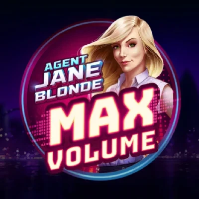 Agent Jane Blonde Max Volume slot game logo icon by Stormcraft Studios