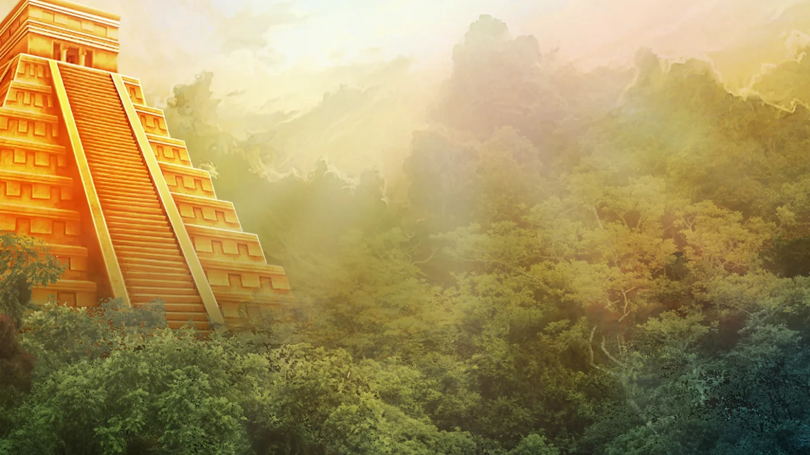 Almighty Aztec slot game background artwork by SpinPlay Games