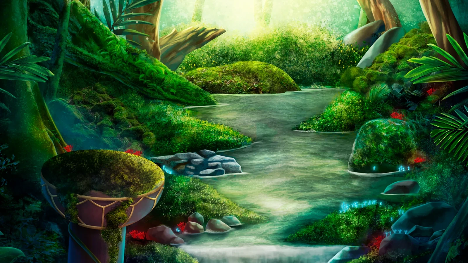 Amazing Link Fates slot game background artwork by SpinPlay Games