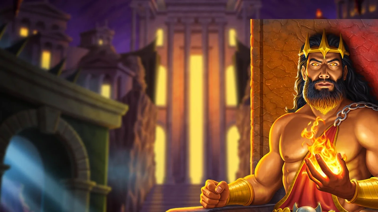 Amazing Link Hades slot game background artwork by SpinPlay Games