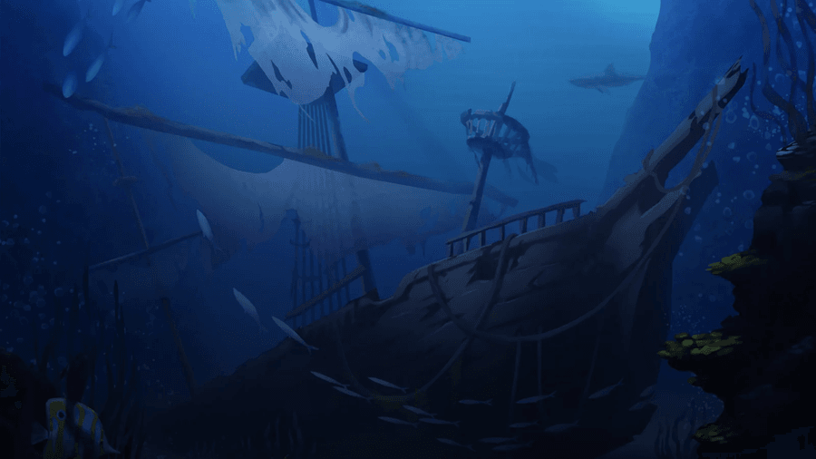 Aquanauts slot game background artwork by Alchemy Gaming