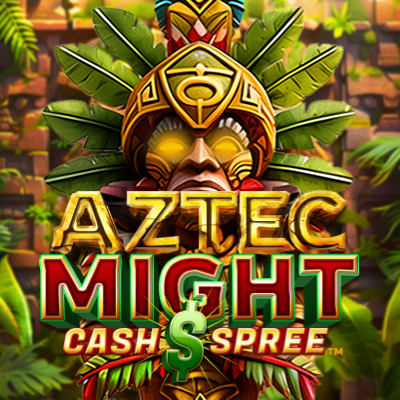 Aztec Might Cash Spree slot game logo icon by Oros Gaming