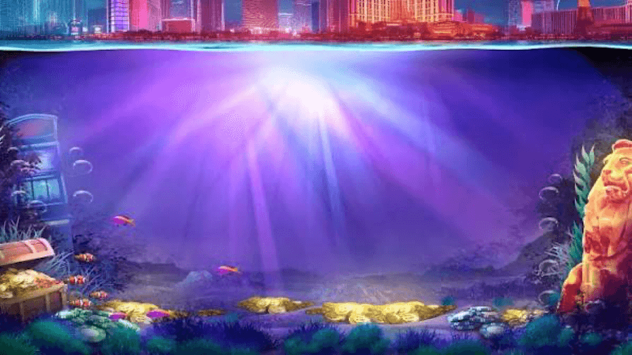 Big Bass Vegas Double Down Deluxe slot game background artwork by Pragmatic Play