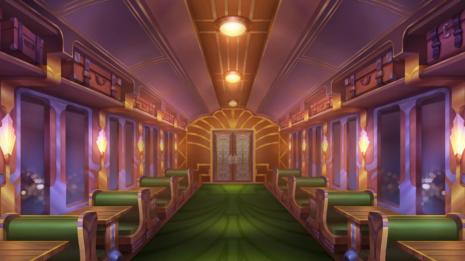 Blazin' Rails slot game background artwork by Foxium