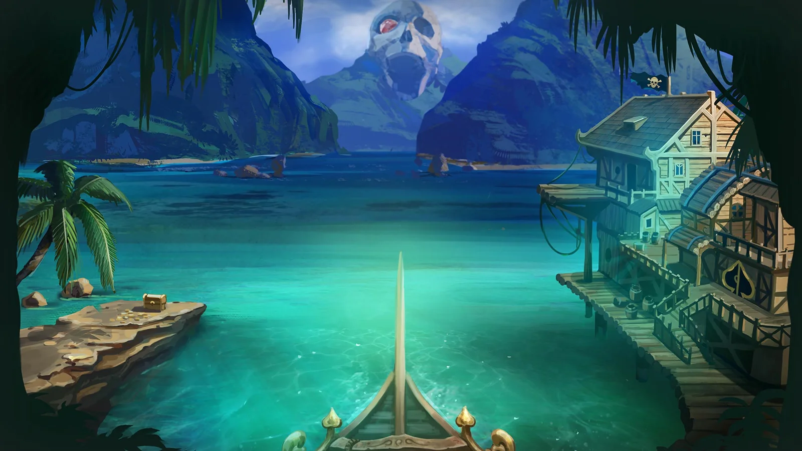 Adventures of Captain Blackjack slot game background artwork by Hacksaw Gaming