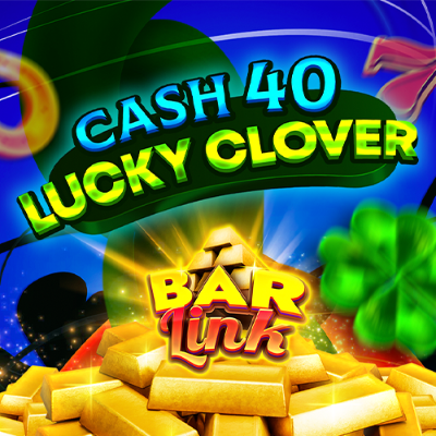 Cash 40 Lucky Clover Bar Link slot game logo icon by 7777 Gaming