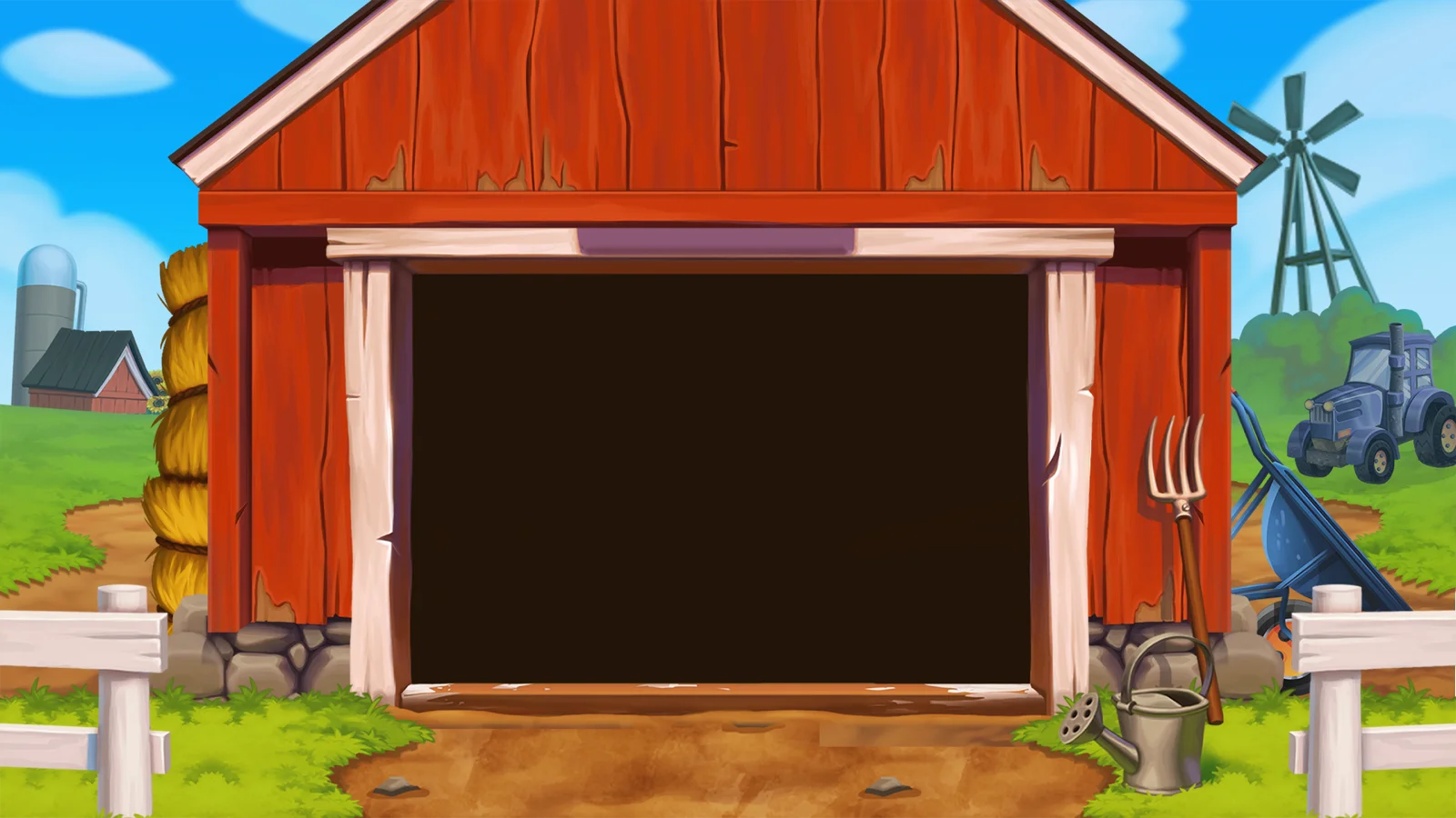 Cock-A-Doodle Moo slot game background artwork by Northern Lights Gaming