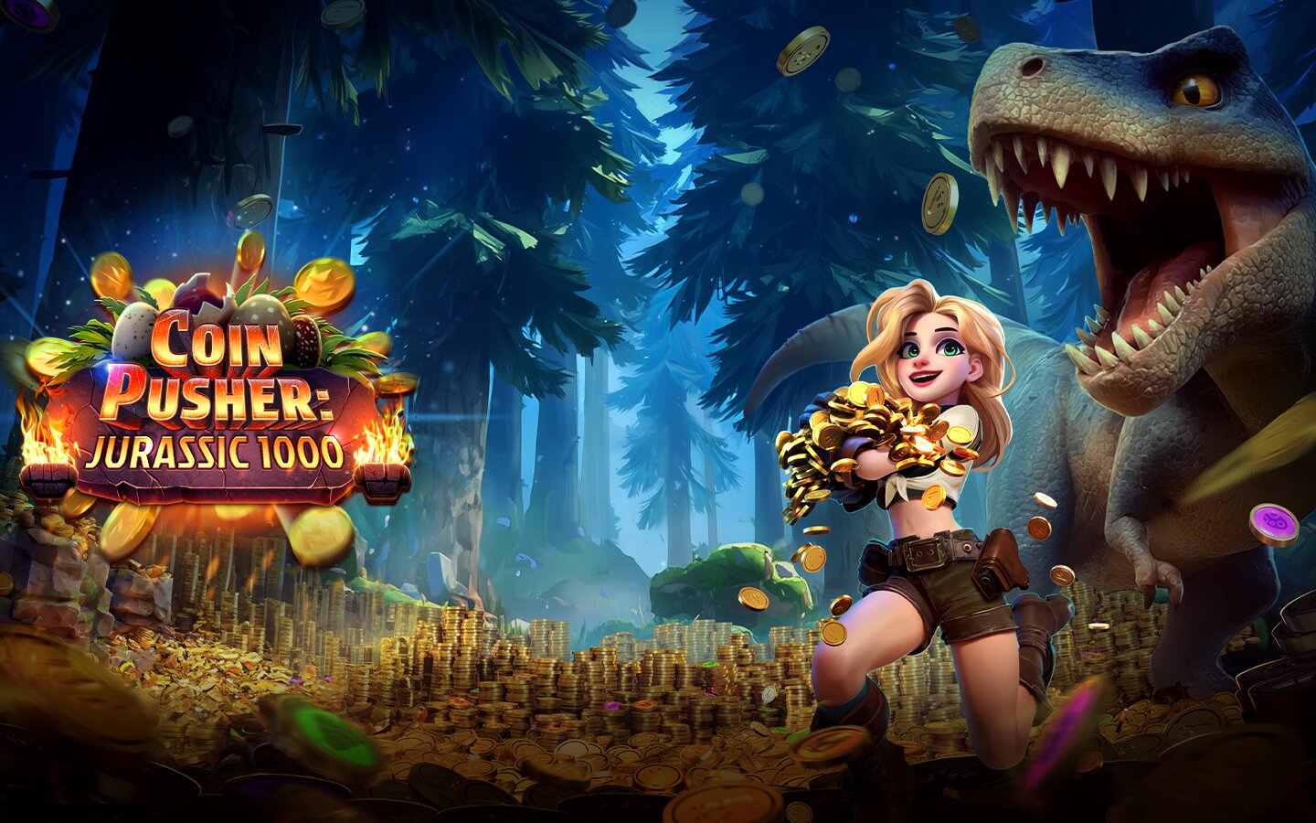 Coin Pusher Jurassic 1000