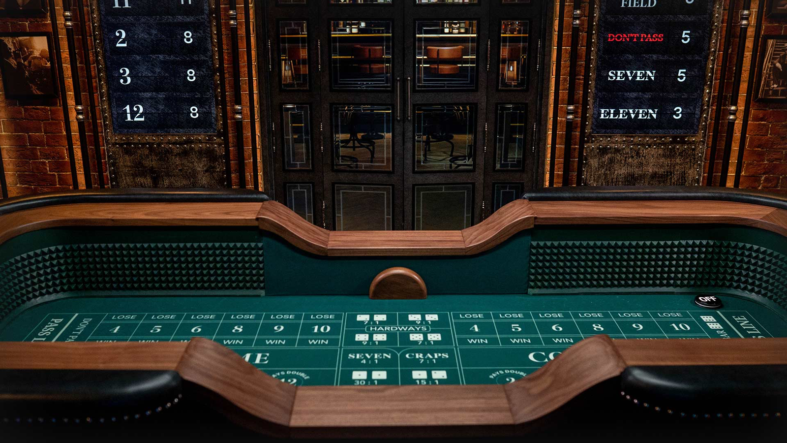 Live Craps live dice game background artwork by Evolution