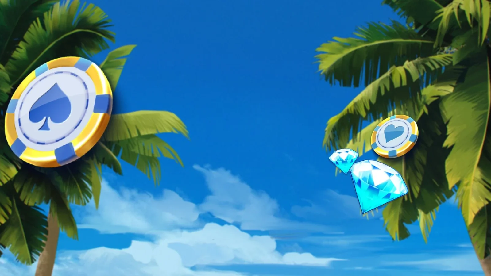 Diamond Sands slot game background artwork by Just For The Win