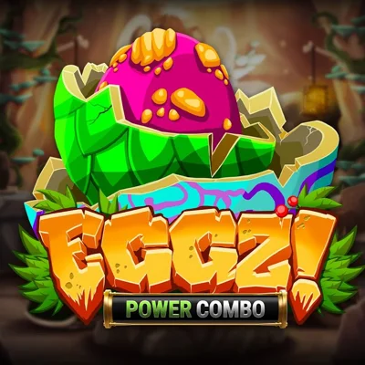 Eggz! POWER COMBO slot game logo icon by All For One Studios