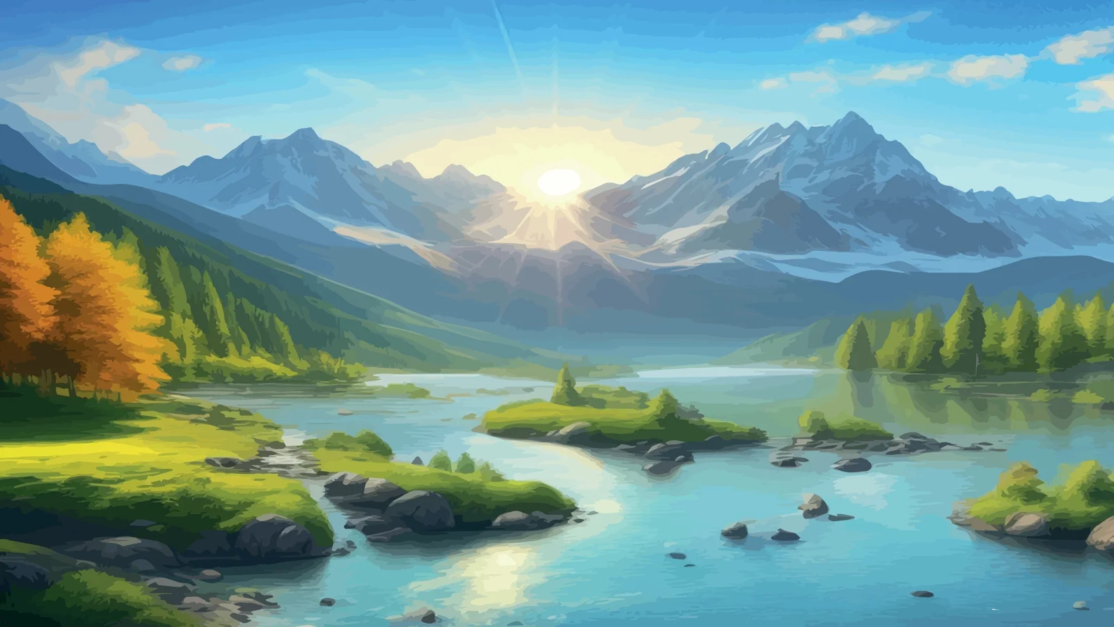 Emerald Gold slot game background artwork by Just For The Win