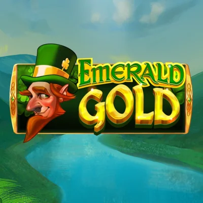 Emerald Gold slot game logo icon by Just For The Win