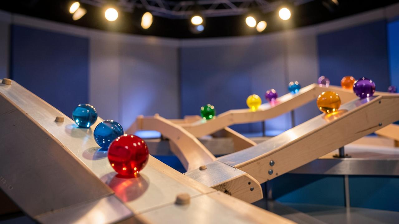 Marble Race live game show game background artwork by Evolution