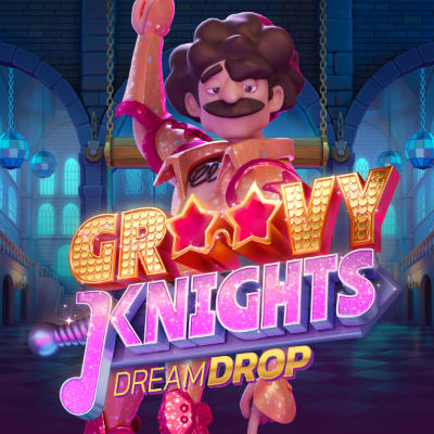 Groovy Knights Dream Drop slot game logo icon by Relax Gaming