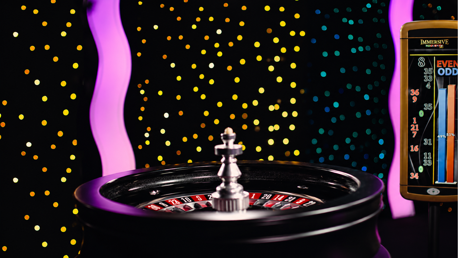 Immersive Roulette live roulette game background artwork by Evolution
