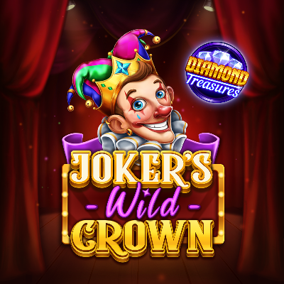 Joker's Wild Crown - Diamond Treasures slot game logo icon by Apparat Gaming