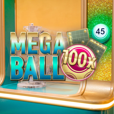 Mega Ball live game show game logo icon by Evolution