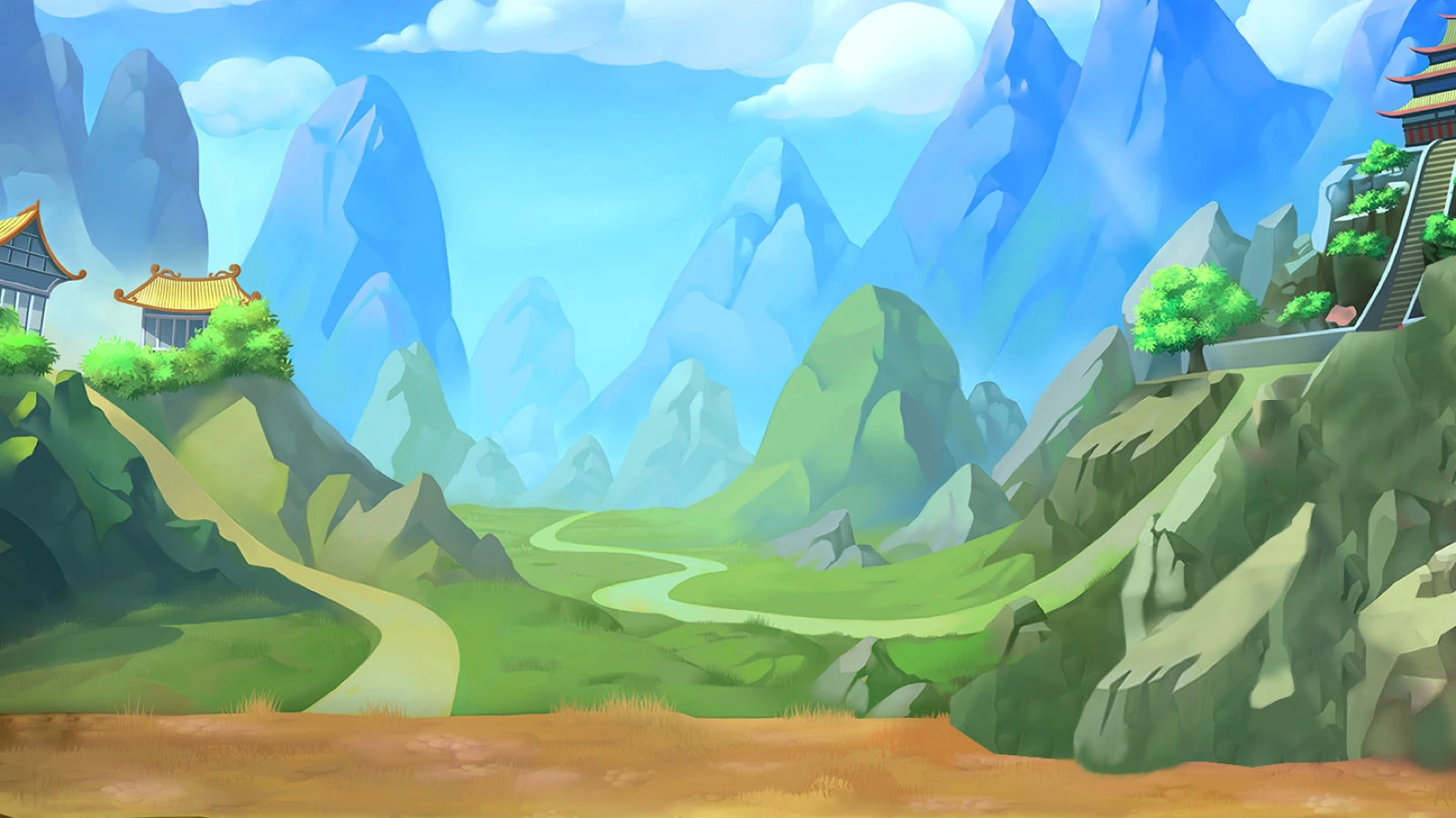 Paws of Fury: Enter the Panda slot game background artwork by Push Gaming