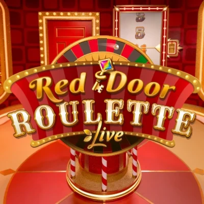 Red Door Roulette live game show game logo icon by Evolution