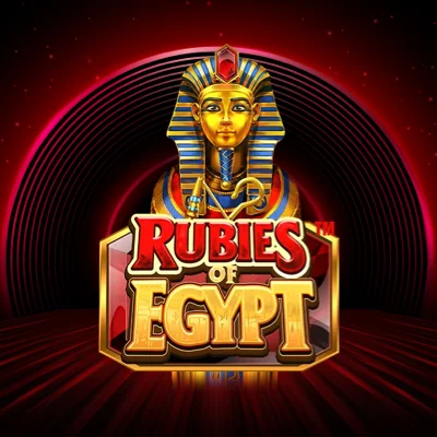 Rubies of Egypt slot game logo icon by Just For The Win