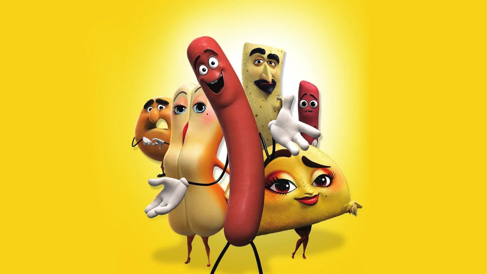 Sausage Party slot game background artwork by Blueprint Gaming