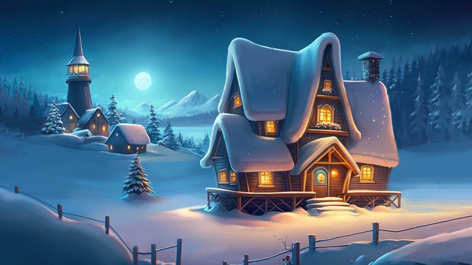 Team Santa Power Combo slot game background artwork by Aurum Signature Studios