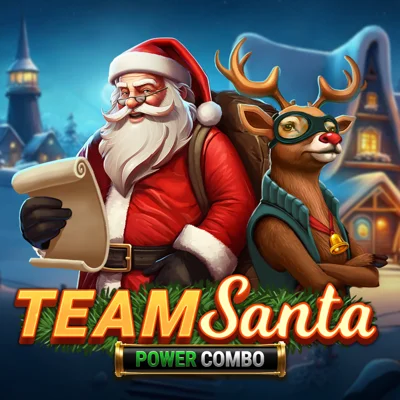 Team Santa Power Combo slot game logo icon by Aurum Signature Studios
