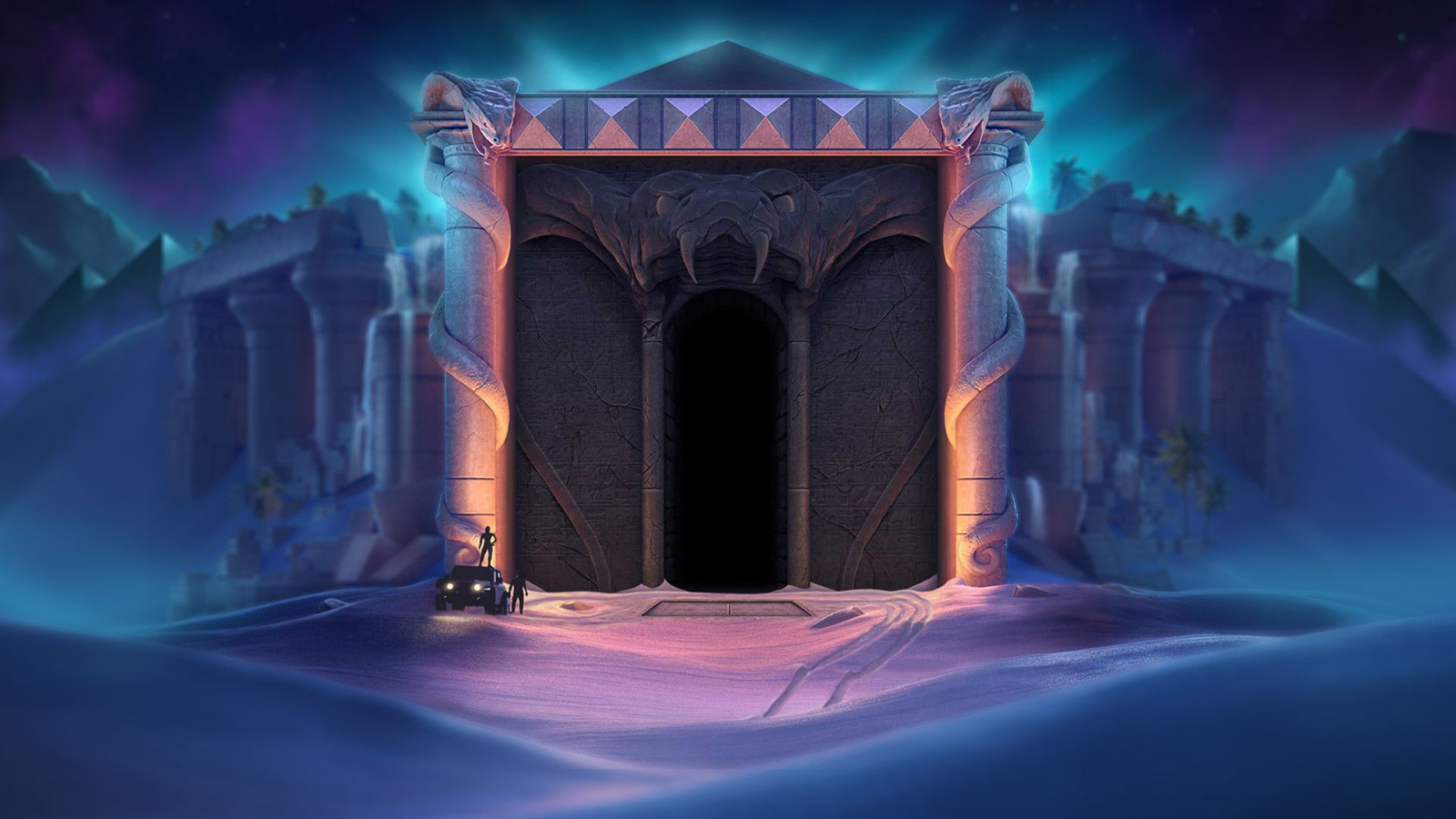 Temple Tumble 2 Dream Drop video slot game background artwork by Relax Gaming