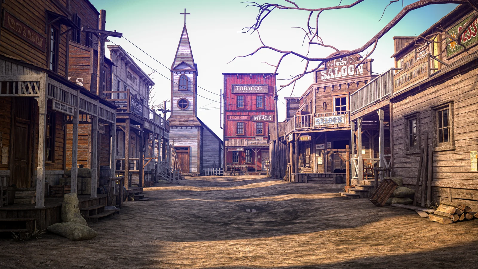 The Bandit and the Baron slot game background artwork by Just For The Win
