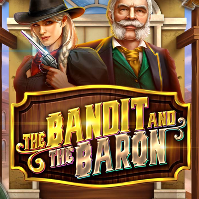 The Bandit and the Baron slot game logo icon by Just For The Win