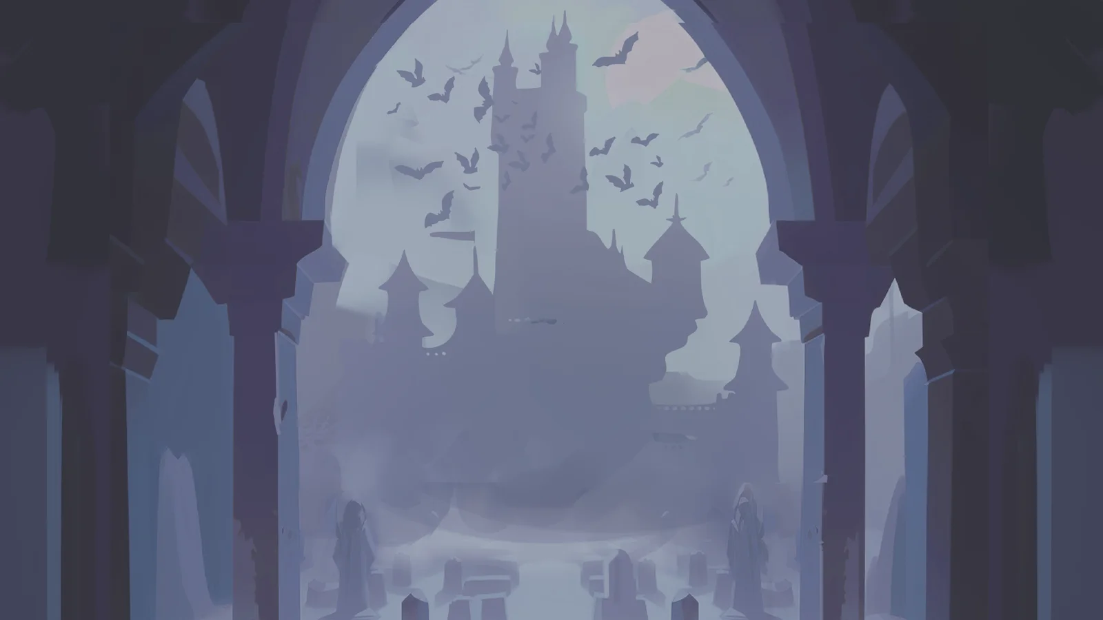 The Eternal Widow slot game background artwork by Just For The Win